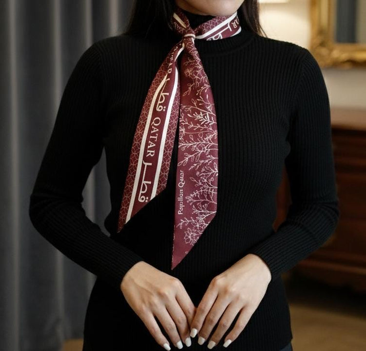 Scarf Collection :  Twilly silk scarf : وشاح التويلي الحريري