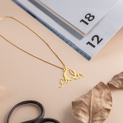 (QND Necklace Collection) :By lingual Qatar Necklace