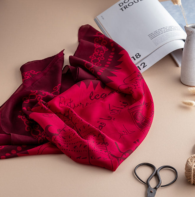 Scarf Collection :  Marron Chiffon  Scarf