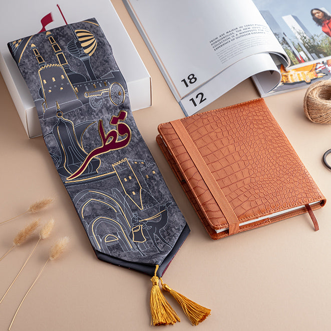 Combo QND Collection :  Luxury Notebook file with Satin Scarf مجموعة الغالي يرخص له(١)