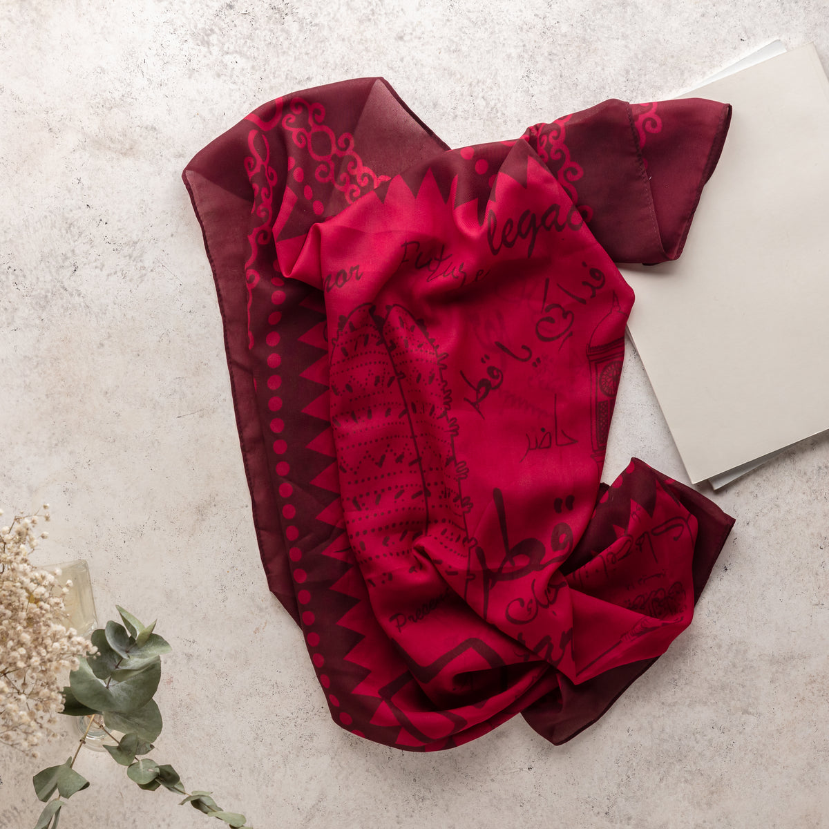 Scarf Collection :  Marron Chiffon  Scarf