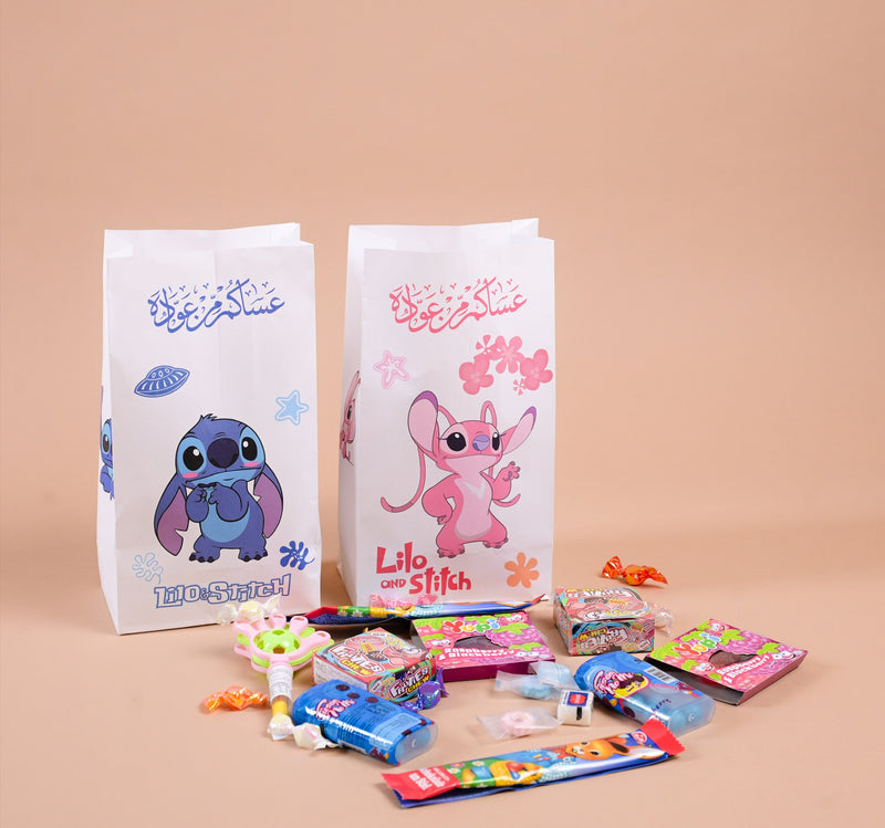 Loli n stitch : لولي وستيتش اكياس ورق Dozen 12pcs