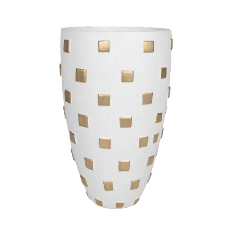 Decorative golden pixel vase