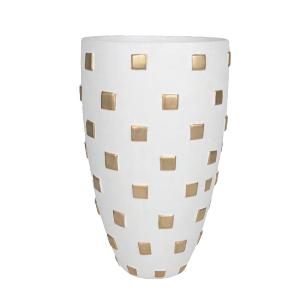Decorative golden pixel vase