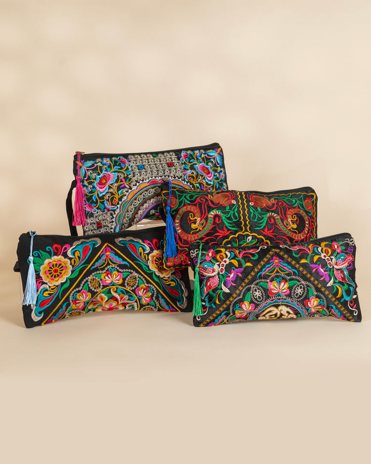 Luxury Bohemian Embroidered Heritage Bags: حقائب التطريز التراثي البوهيمي الفاخرة