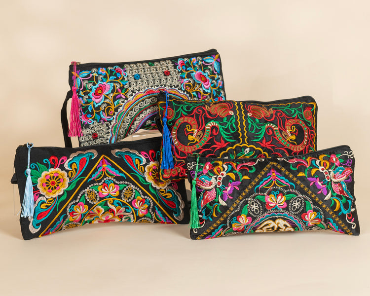 Luxury Bohemian Embroidered Heritage Bags: حقائب التطريز التراثي البوهيمي الفاخرة