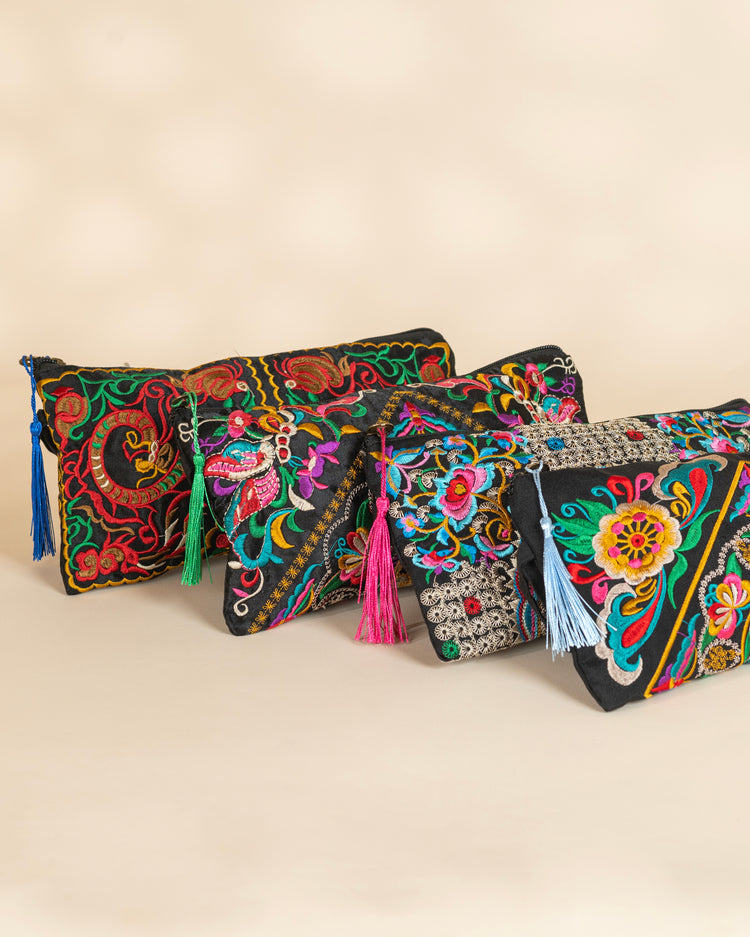 Luxury Bohemian Embroidered Heritage Bags: حقائب التطريز التراثي البوهيمي الفاخرة