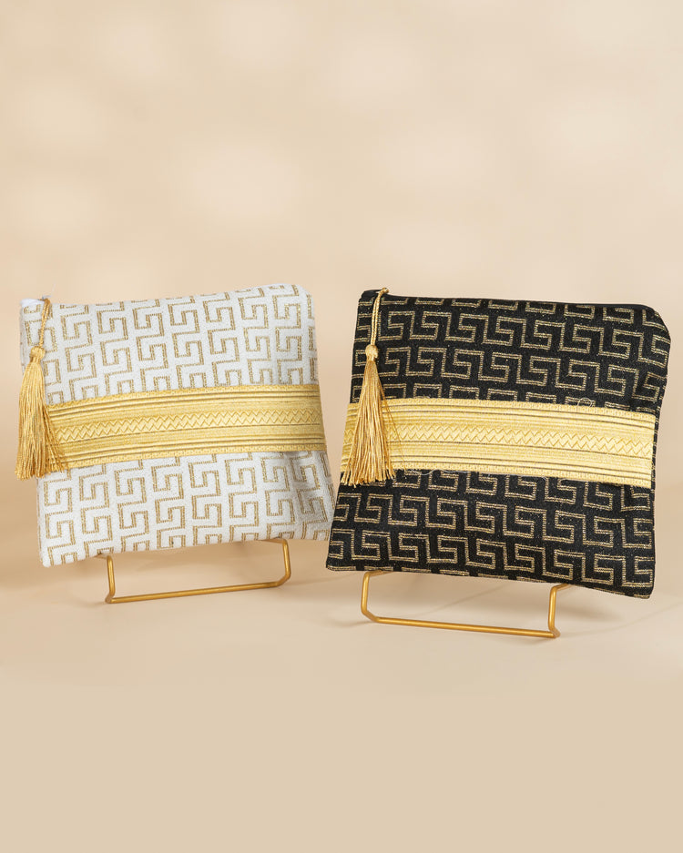 Luxury Royal Pattern Pouches: حقائب النقوش الملكية الفاخرة