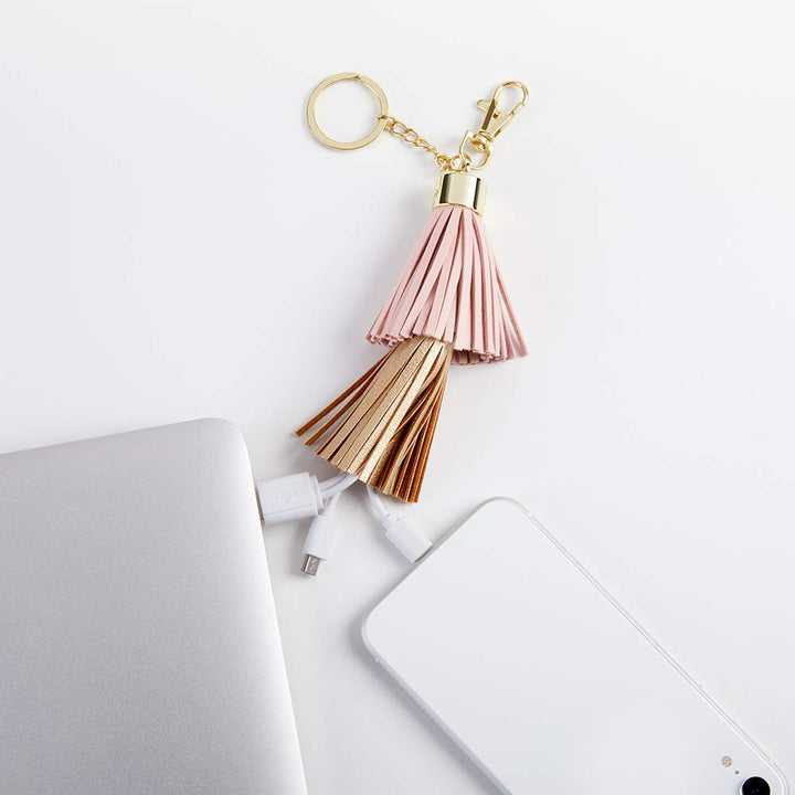 Pinkish USB Keychain Charger