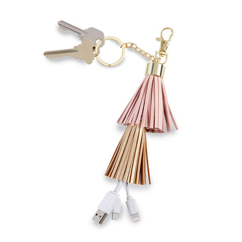 Pinkish USB Keychain Charger