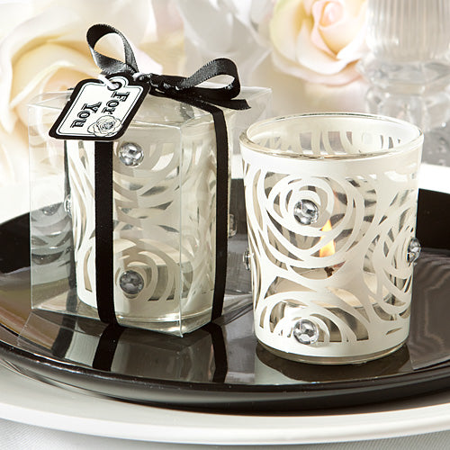 Rosy Glass Candle