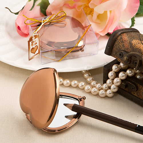 Rose Gold Heart Mirror