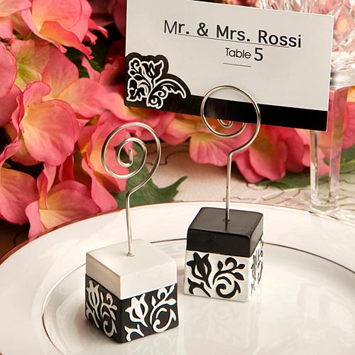 Damask Design Place Card Holder (Set of 2)