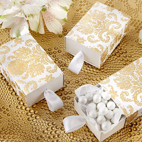 Golden Damask Box (Set of 12)